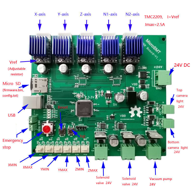 A04-Mainboard for OpenPnP  (microsmt pnpboard)